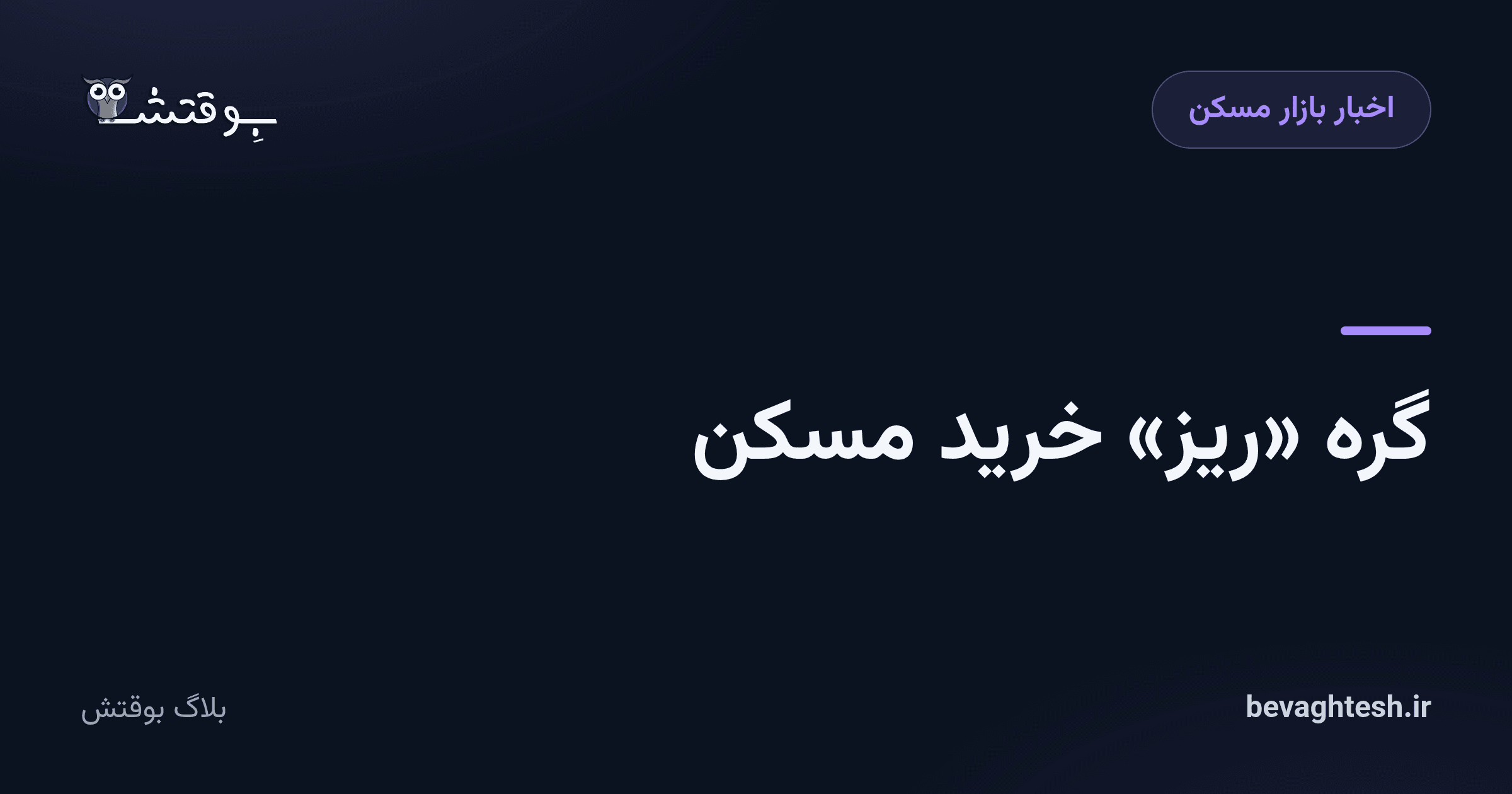 گره «ریز» خرید مسکن