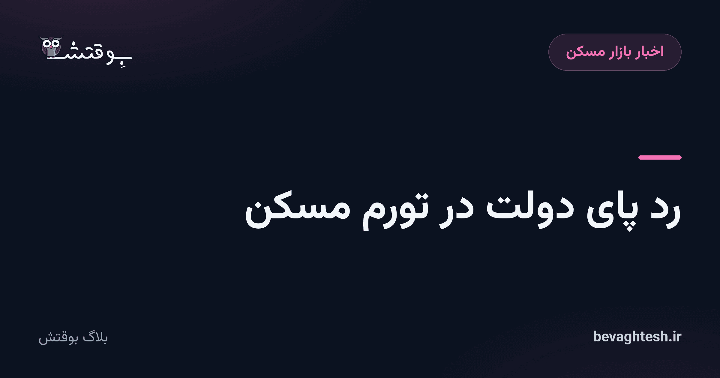 رد پای دولت در تورم مسکن