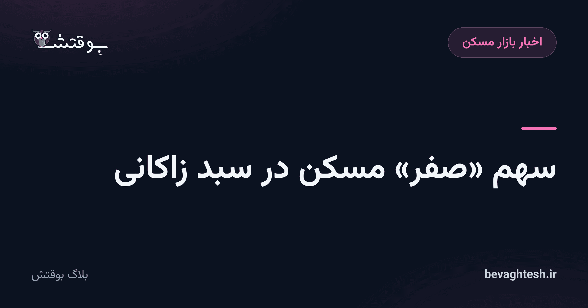 سهم «صفر» مسکن در سبد زاکانی