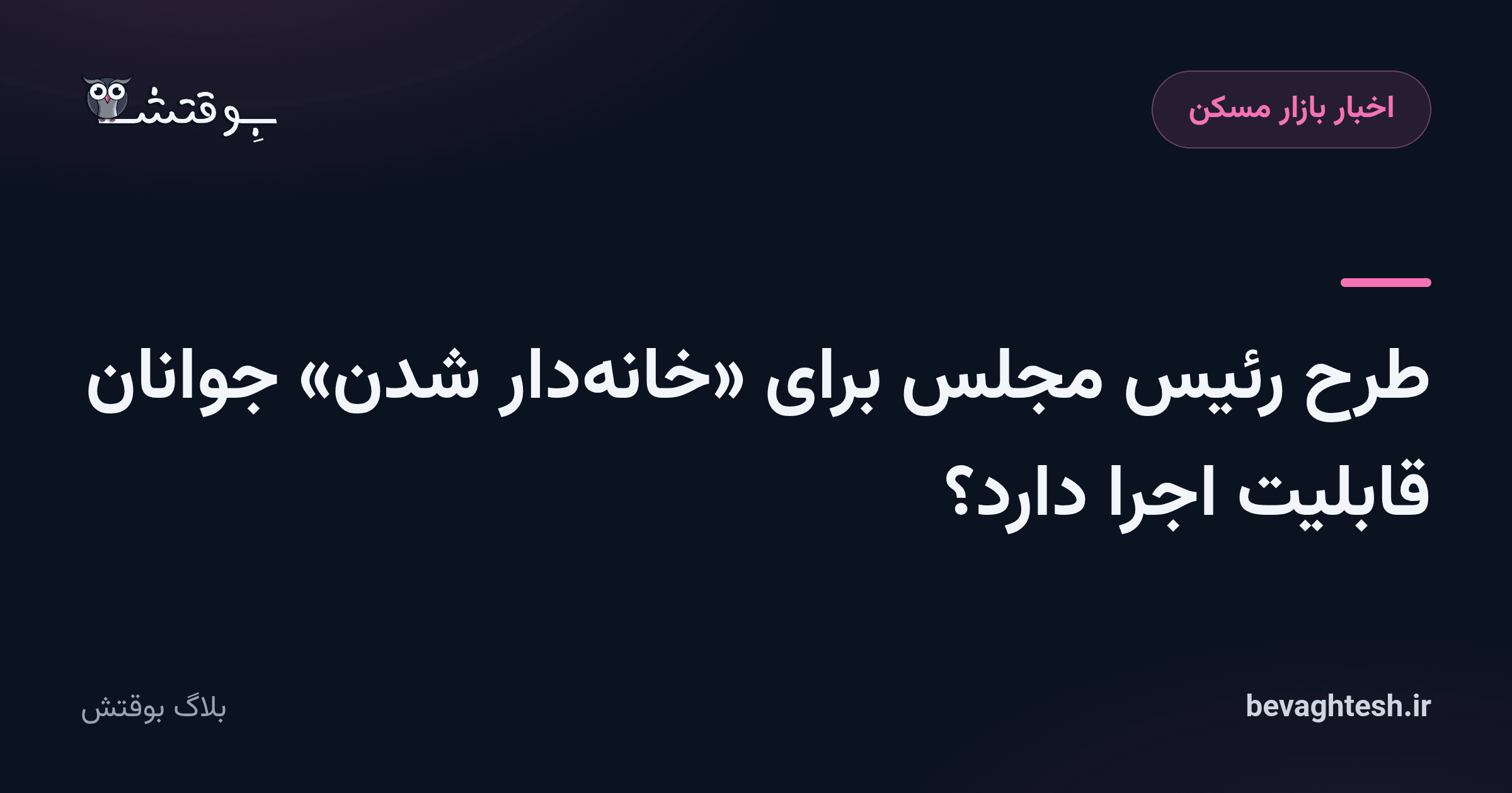 طرح رئیس مجلس برای «خانهدار شدن» جوانان قابلیت اجرا دارد؟